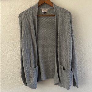 Gray Open-Front Women's Sweater